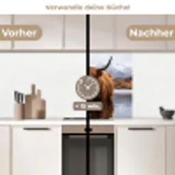 Schotse hooglander - Bruin - Water keuken achterwand 2 middel -voor-na2_DE