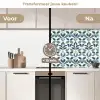 Flora - Modern - Blauw keuken achterwand 2 middel 871 -voor-na2_NL