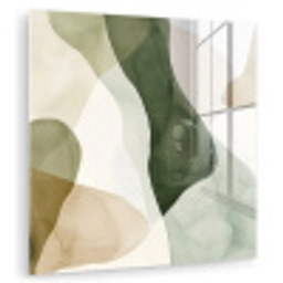 Japandi - Abstract - Groen plexiglas 5mm klein -zzzproduct_nieuw