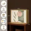 Geometrisch - Roze - Groen - Natuur Light Box met batterij (Wandlamp) middel -USP_websiteoverzichtNL