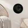 Panter - Dieren - Zwart - Ogen Wandcirkel kunststof plaat 5mm dik klein -sfeer5