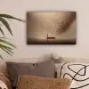 Bootje - Blaadjes - Goud - Water canvas 2cm klein -sfeer1