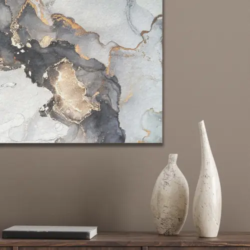 Marmer - Goud - Abstract - Zwart Wit - Luxe PET vilt klein -sfeer6_closeup