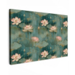 Botanisch - Bloemen - Roze Tuinposter op houten frame 2 cm dik klein 845 -3d