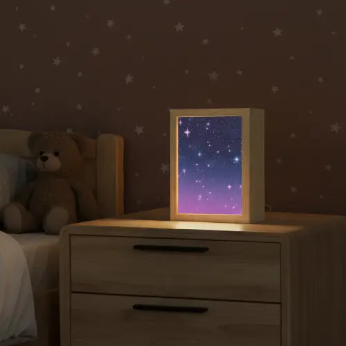 Hemel - Sterren - Blauw Light Box met kabel klein -sfeer1_kind