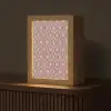 Strak - Patroon - Roze - Donkerblauw Light Box met kabel (Tafellamp) klein 925 -z3d_website