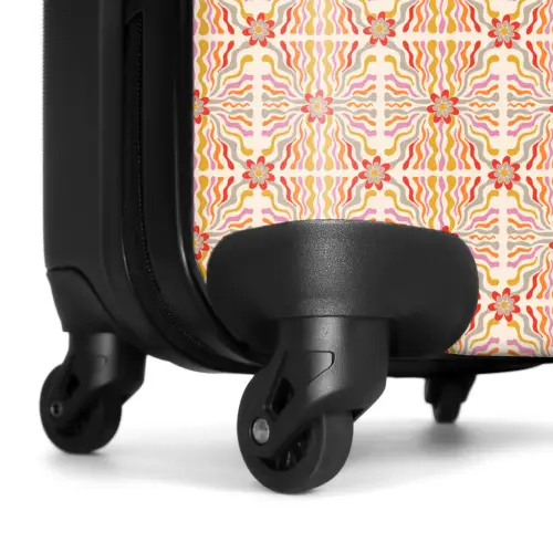 Retro disco patroon kleurrijk NBS - Handbagage koffer - Kinderen Unisex middel -wiel