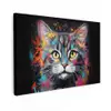 Kat - Graffiti - Dieren - Kleuren - Grijs canvas 2cm klein -z3d