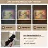 Landschap - Olieverf - Rivier - Kleurrijk Light Box met batterij (Wandlamp) middel -USP_lichtkleurNL