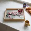 Bloesem - Kunstzinnig - Roze - Sakura Dienblad Rechthoek middel -sfeer2