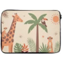 Dieren - Tropisch - Safari - Kleurrijk laptophoes neopreen klein -zkaufland3dotto