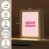 Bisou - Roze - Schaduw Light Box met kabel (Tafellamp) klein -USP_NL