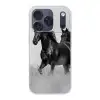Paarden - Gras - Zwart - Wit Telefoonhoesje iPhone 17 Pro klein -3d