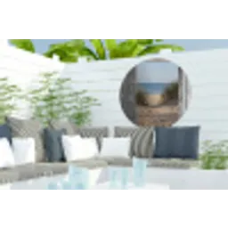 Duin - Strand - Doorkijk - Zomer Wandcirkel tuinposter met ringen klein -buiten2