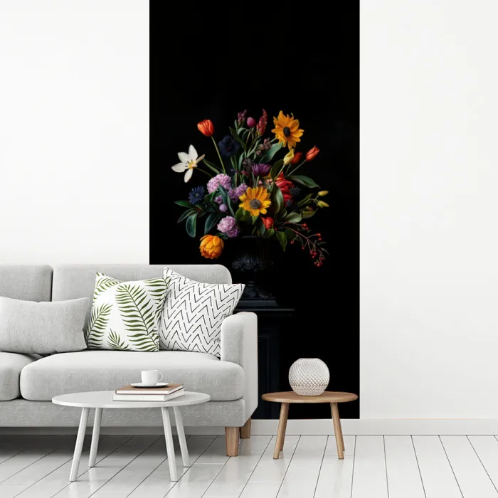 Zonnebloemen - Boeket - Kleurrijk fotobehang vinyl groot -woonkamer