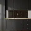 Goud - Zwart - Lijnen keuken achterwand 2 middel 871 -sfeer1