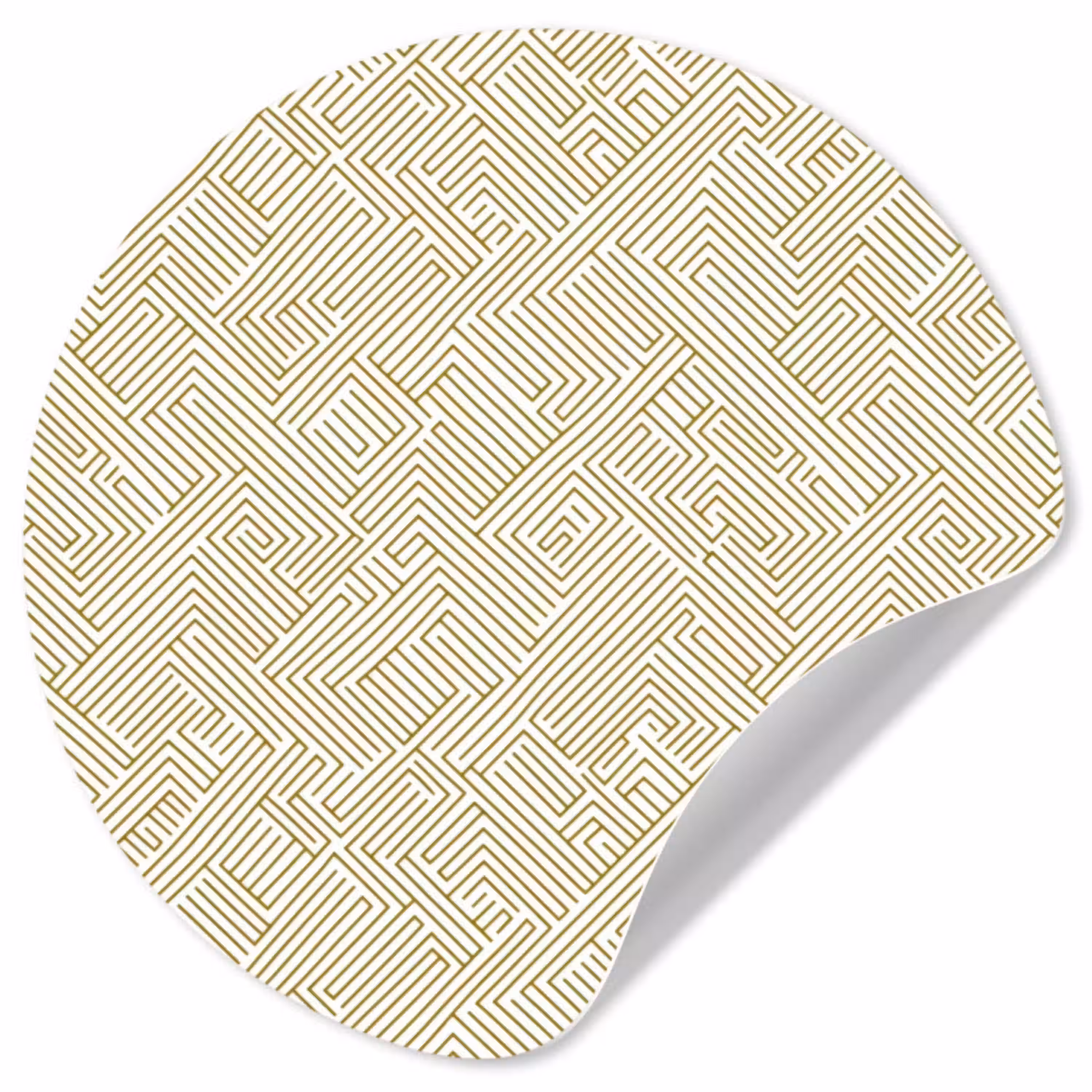 Geometrisch - Lijnen - Groen Wandcirkel behangsticker klein 186 -3d