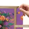 Abstract - Vrouw - Bloemenkroon - Goud Light Box met batterij (Wandlamp) middel -USP_websiteprintNL