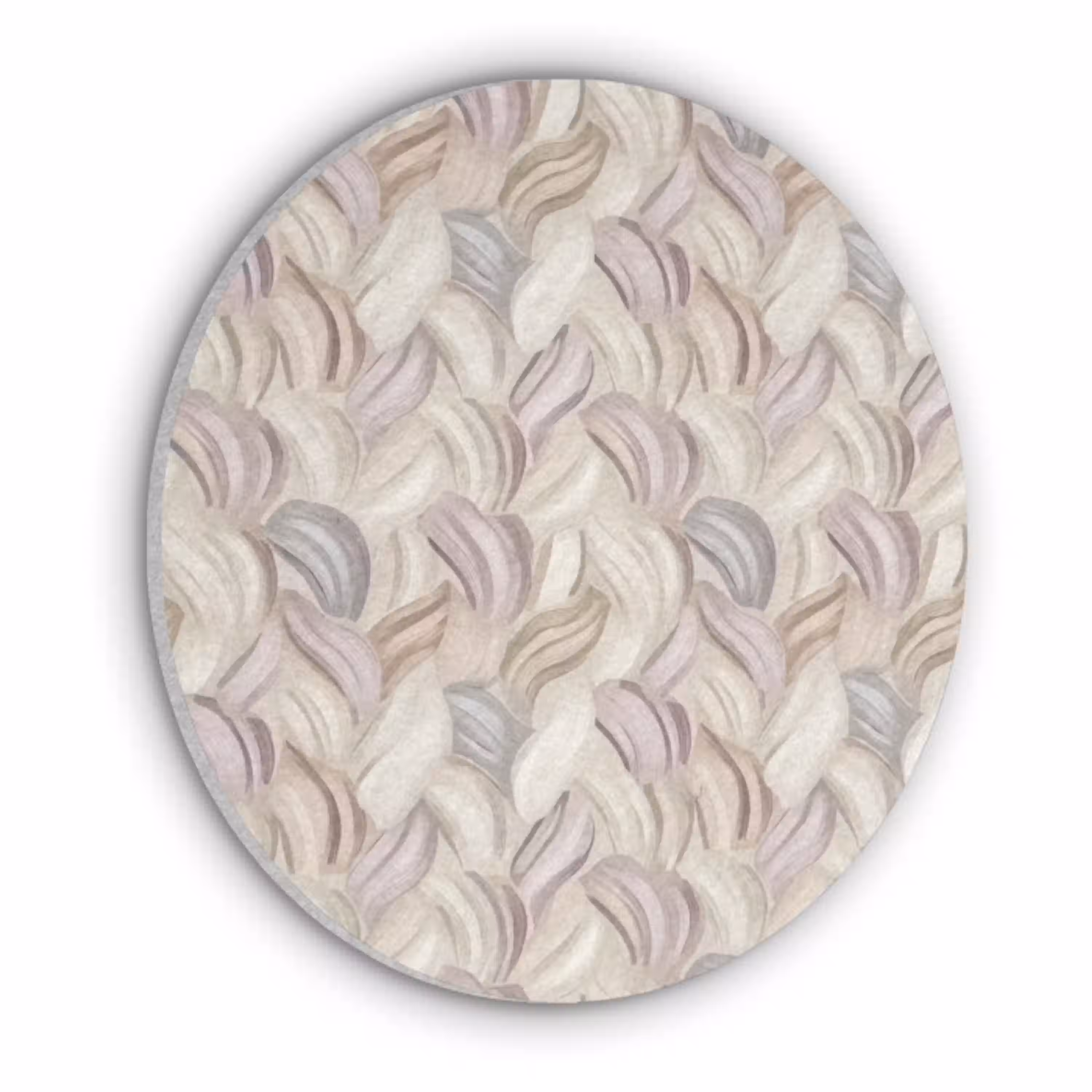 Abstract - Golvend - Pastel Akoestische PET Vilt - Rond klein 838 -3d