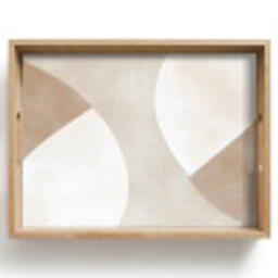 Bruin - Japandi - Abstract Dienblad Rechthoek middel -z3d_shopping