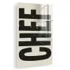 Vintage - Chef - Japandi - Zwart plexiglas 5mm klein -zzzproduct_nieuw