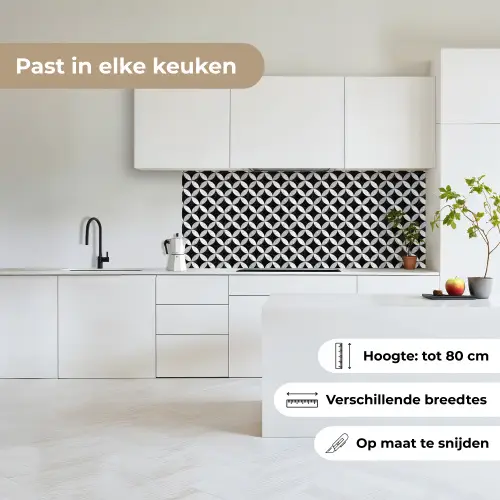 Cirkel - Tegels - Marmer - Zwart - Wit keuken achterwand 2 middel 871 -sfeer4_NL