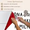 Engelse quote "DNA doesn't make a family, love does" met een hartje op een witte achtergrond keuken achterwand spatscherm klein -spatscherm_DE
