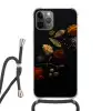 Kruiden - Zwart - Specerijen - Keuken - Koken Hoesje iPhone 12 Pro met koord klein -3d