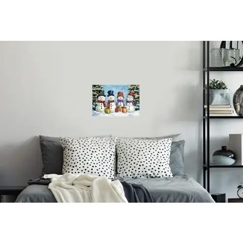 Vrolijk -  Sneeuw - Kleurrijk Muursticker klein -slaapkamer