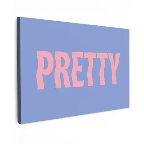 Pretty - Roze - Blauw - Golvend canvas 2cm klein -z3d