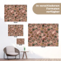 Bloemen - Klassiek - Roze tuinposter los doek klein 239 -Xsfeer9_DE