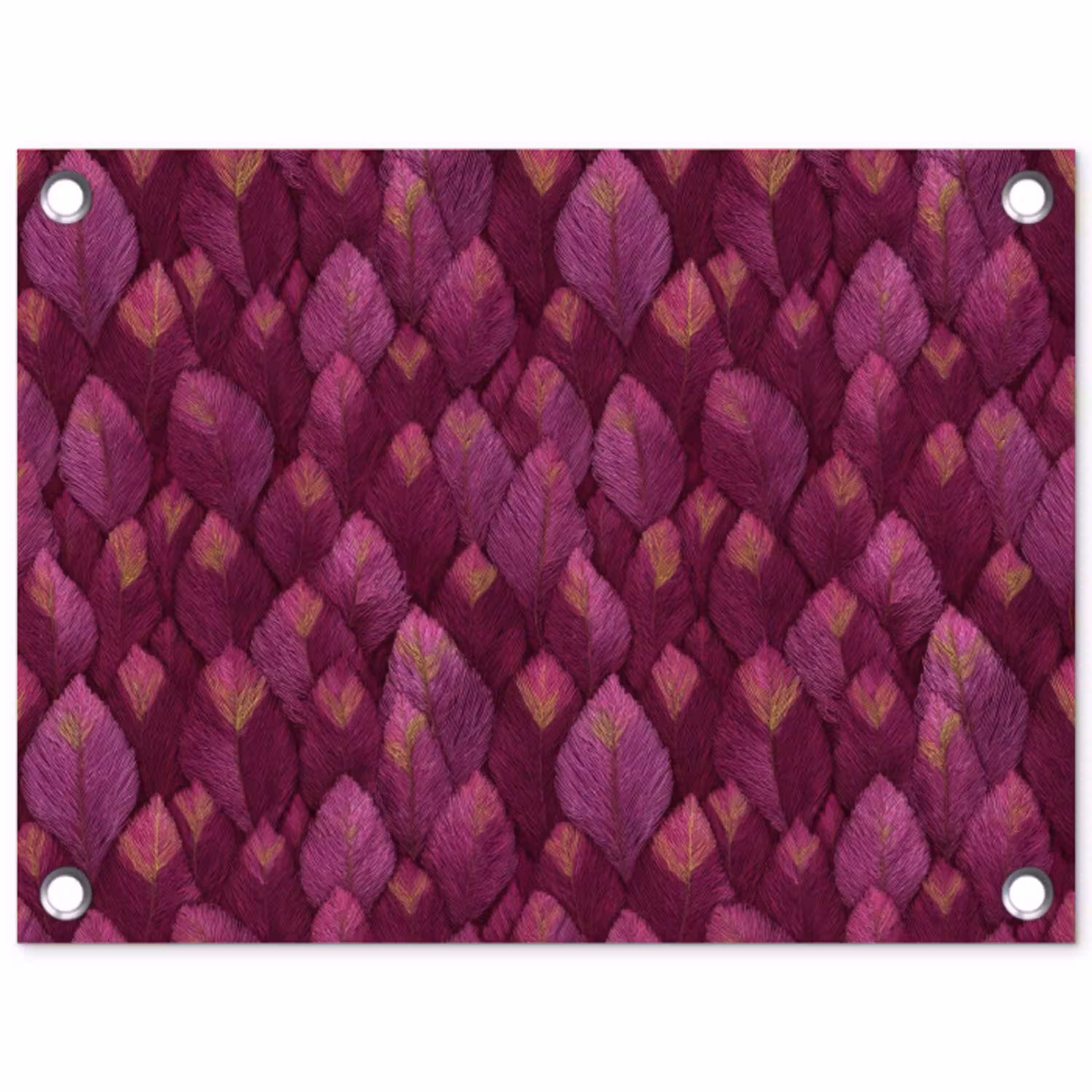 Bladeren - Patroon - Burgundy tuinposter los doek klein 239 -3d