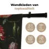 Stilleven met bloemen in een glazen vaas - Schilderij van Jan Davidsz. de Heem Wandkleed katoen middel -sfeer2