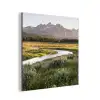 Berglandschap - Rivier - Bos aluminium wit klein -3d