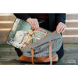 Retro - Blauw - Vrouw laptophoes neopreen klein -tas