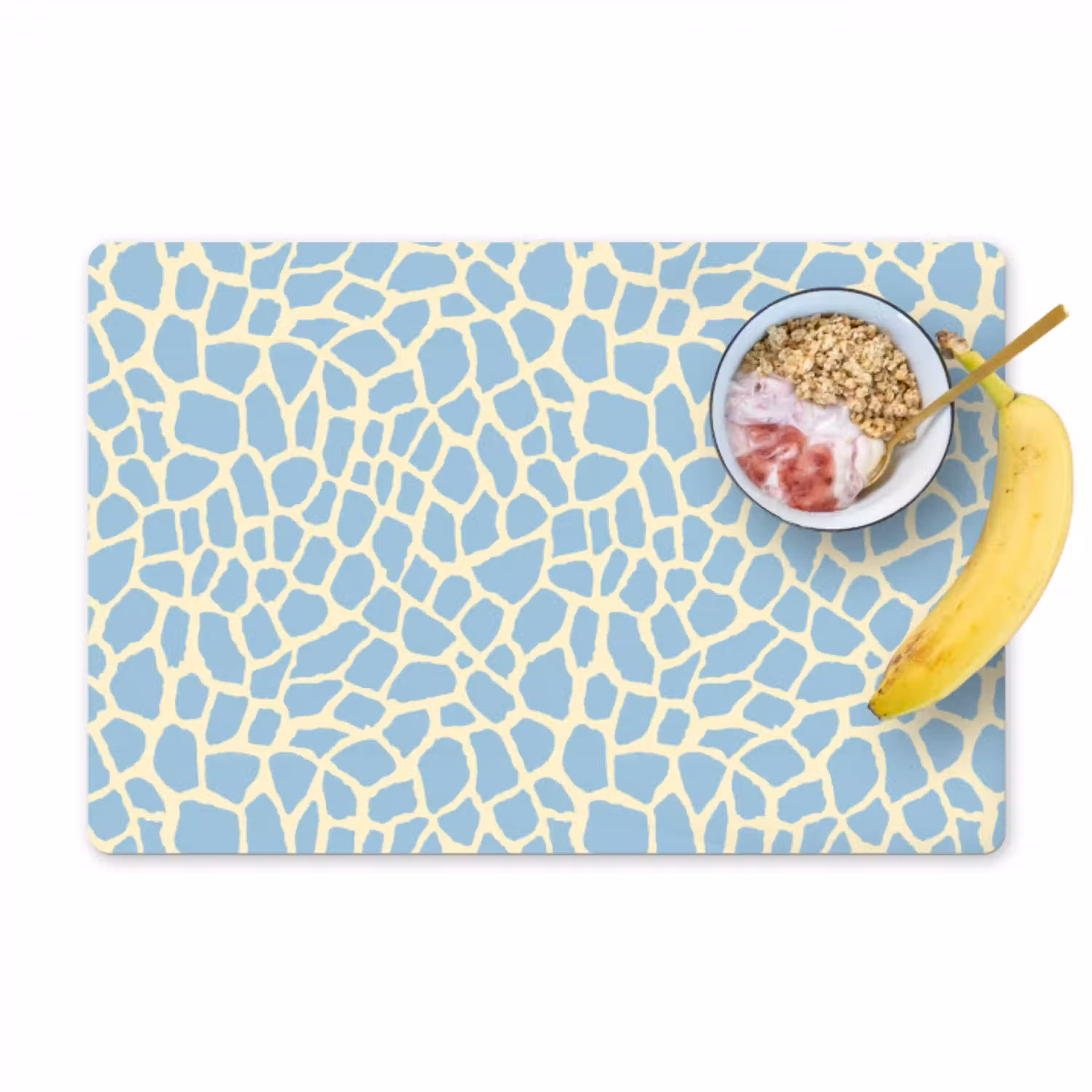 Giraf - Modern - Blauw Placemat vinyl groot 368 -zzzproduct_Kitchenyeah-website