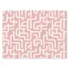 Doolhofpatroon - Roze - Wit - Abstract muismat rubber klein 262 -3d