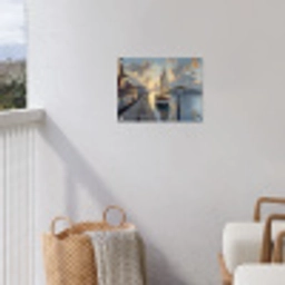 Zeilboot - Zon - Pier - Hout tuinposter los doek klein -sfeer8