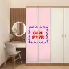 Grl pwr - Roze - Kader deurposter klein -sfeer3