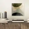 Vlakken - Abstract - Beige - Cirkels aluminium wit klein -sfeer1