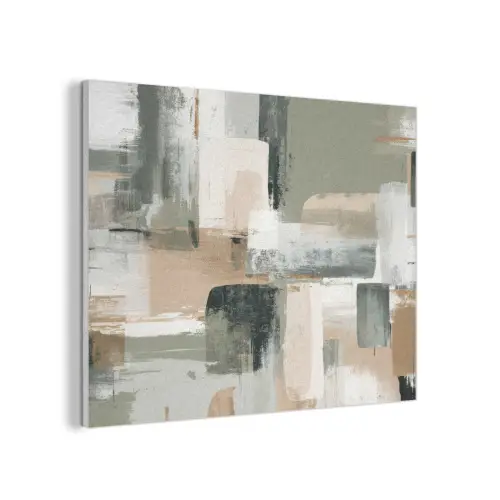 Penseelstreken - Abstract - Aardetinten PET vilt klein -3d