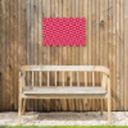 Rood - Roze - Schaakbord - Valentijn Tuinposter op houten frame 2 cm dik klein -sfeer4