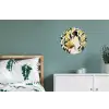 Vrouw - Mand - Citroenen - Bladeren Wandcirkel aluminium klein -slaapkamer