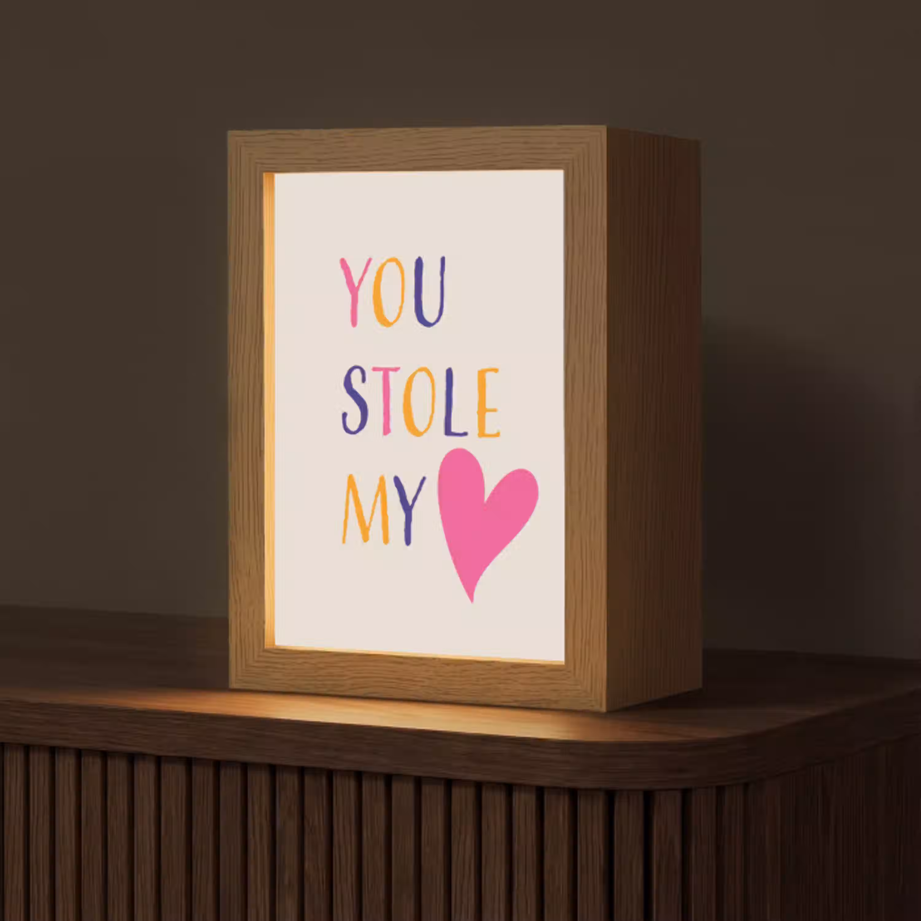 Hart - Valentijn - Tekst Light Box met kabel (Tafellamp) klein -z3d_website