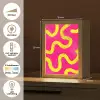Lijn - Geel - Abstract Light Box met kabel (Tafellamp) klein -USP_NL