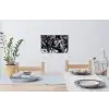Springen - Paard - Zwart - Wit Muursticker klein -eettafel