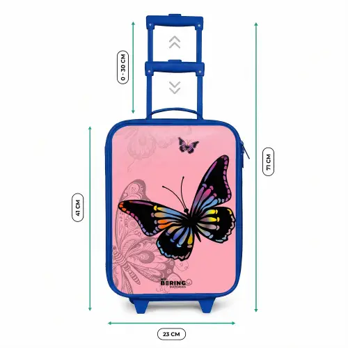 Bubblegum butterfly Kinderkoffer - Blauw klein -productfoto_formaten