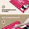 Roze - Strepen - Koffie - Maandag Inductie beschemer met haakjes klein -ky-schoon-nl