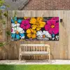 Street Art - Bloemen - Mix Tuinposter op houten frame 2 cm dik xxl -sfeer4