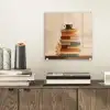 Boeken - Toren - Koffie - Beige plexiglas 5mm klein -sfeer1